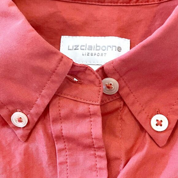 Liz Claiborne Rust Button-Down Women's Top Size Large - Picture 5 of 7